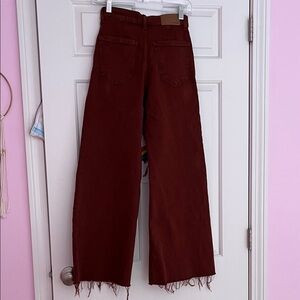 Madewell Wide-Leg Jeans in Deep Red